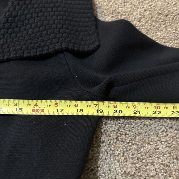 Cabi Cardigan Sweater Womans M Black Cropped Wool Jackie O 502 Lux Chic Collared - Picture 6 of 10